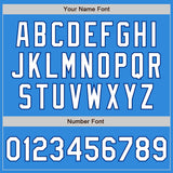 Custom Stitched Powder Blue White-Royal Baseball Pullover Sweatshirt Hoodie