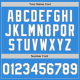 Custom Stitched Powder Blue White-Gray Baseball Pullover Sweatshirt Hoodie