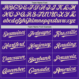 Custom Purple Cream Mesh Authentic Throwback Baseball Jersey