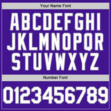 Custom Purple White-Gray Mesh Authentic Throwback Baseball Jersey