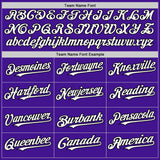 Custom Purple White-Black Mesh Authentic Throwback Baseball Jersey