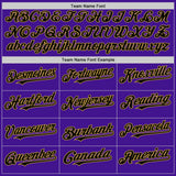 Custom Purple Black-Old Gold Mesh Authentic Throwback Baseball Jersey