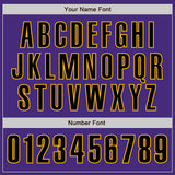Custom Purple Black-Gold Authentic Baseball Jersey