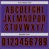 Custom Purple Black-Orange Authentic Baseball Jersey