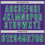 Custom Purple Kelly Green-White Authentic Baseball Jersey