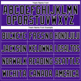 Custom Purple Black-White Mesh Authentic Throwback Baseball Jersey