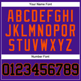 Custom Purple Black-Orange Mesh Authentic Throwback Baseball Jersey