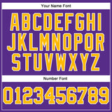 Custom Purple Gold-White Authentic Football Jersey