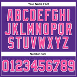 Custom Purple Pink-White Authentic Football Jersey