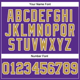 Custom Purple Old Gold-White Authentic Football Jersey