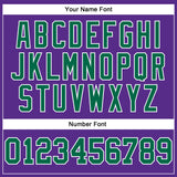Custom Purple Kelly Green-White Authentic Football Jersey