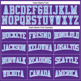 Custom Purple Light Blue-White Authentic Football Jersey