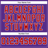 Custom Purple Red-White Authentic Football Jersey