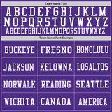 Custom Purple White Mesh Authentic Throwback Football Jersey