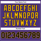 Custom Stitched Purple Black-Gold Sports Pullover Sweatshirt Hoodie