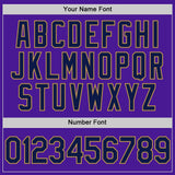 Custom Purple Navy-Old Gold Authentic Throwback Baseball Jersey