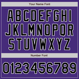 Custom Purple Black-White Authentic Baseball Jersey