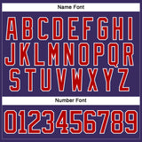 Custom Purple Red-White Hockey Jersey