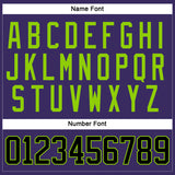 Custom Purple Black-Neon Green Hockey Jersey