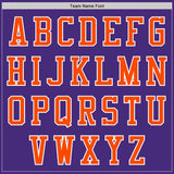 Custom Purple Orange-White Authentic Baseball Jersey