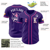 Custom Purple Pink-Black Authentic Baseball Jersey