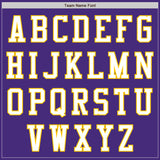 Custom Purple White-Yellow Authentic Baseball Jersey