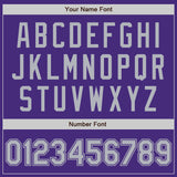 Custom Purple Gray Authentic Baseball Jersey