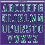 Custom Purple Kelly Green-White Authentic Baseball Jersey