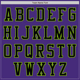 Custom Purple Black-Neon Green Authentic Baseball Jersey
