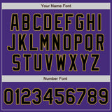 Custom Purple Black-Old Gold Authentic Baseball Jersey