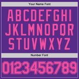 Custom Purple Pink Authentic Throwback Basketball Jersey