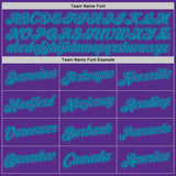 Custom Purple Teal Authentic Throwback Basketball Jersey