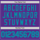 Custom Purple Teal Authentic Throwback Basketball Jersey