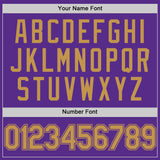 Custom Purple Old Gold Authentic Throwback Basketball Jersey