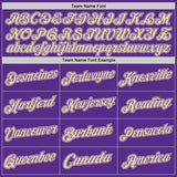 Custom Purple Cream Authentic Throwback Basketball Jersey