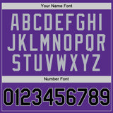 Custom Purple Black-Gray Authentic Throwback Basketball Jersey