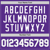 Custom Purple White-Gray Authentic Throwback Basketball Jersey