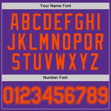 Custom Purple Orange Authentic Throwback Basketball Jersey