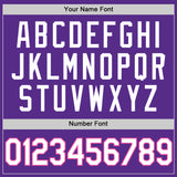 Custom Purple White-Pink Authentic Throwback Basketball Jersey