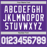 Custom Purple White Authentic Throwback Basketball Jersey