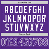 Custom Purple White Authentic Throwback Basketball Jersey