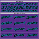 Custom Purple Black-Teal Authentic Throwback Basketball Jersey