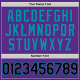 Custom Purple Black-Teal Authentic Throwback Basketball Jersey