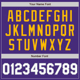 Custom Purple White Gray-Gold Authentic Baseball Jersey