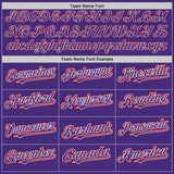 Custom Purple White-Red Authentic Baseball Jersey