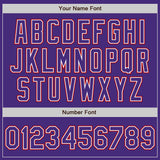 Custom Purple White-Red Authentic Baseball Jersey