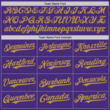 Custom Purple Old Gold Authentic Baseball Jersey