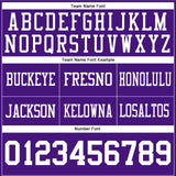 Custom Purple White Authentic Football Jersey