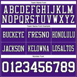 Custom Purple White-Black Authentic Football Jersey