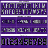 Custom Purple Black-Gray Authentic Football Jersey